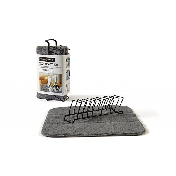 Escurridor de platos con toalla absorvente PERFETTO