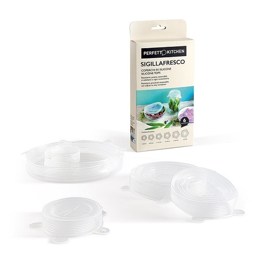 [29013] Set tapaderas de silicon flexibles 6 unidades